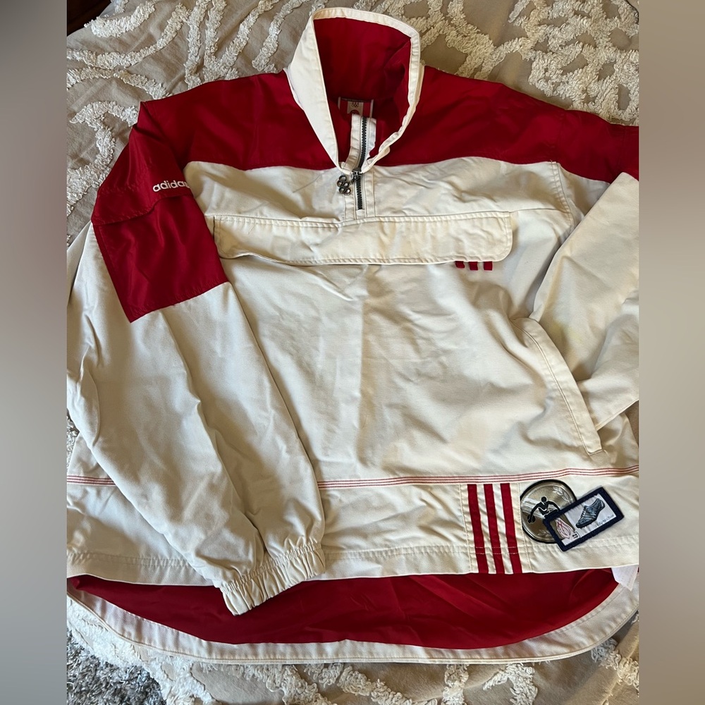 Vintage Adidas pullover powder jacket
